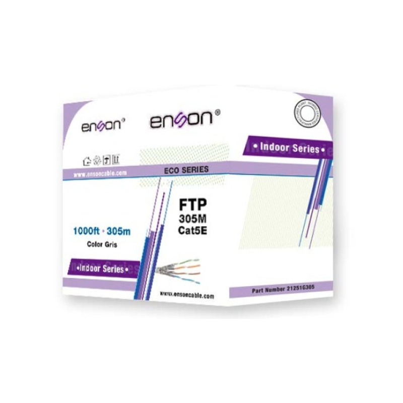 Enson 22251G305 cable de red Negro 305 m Cat5e F/FTP (FFTP)