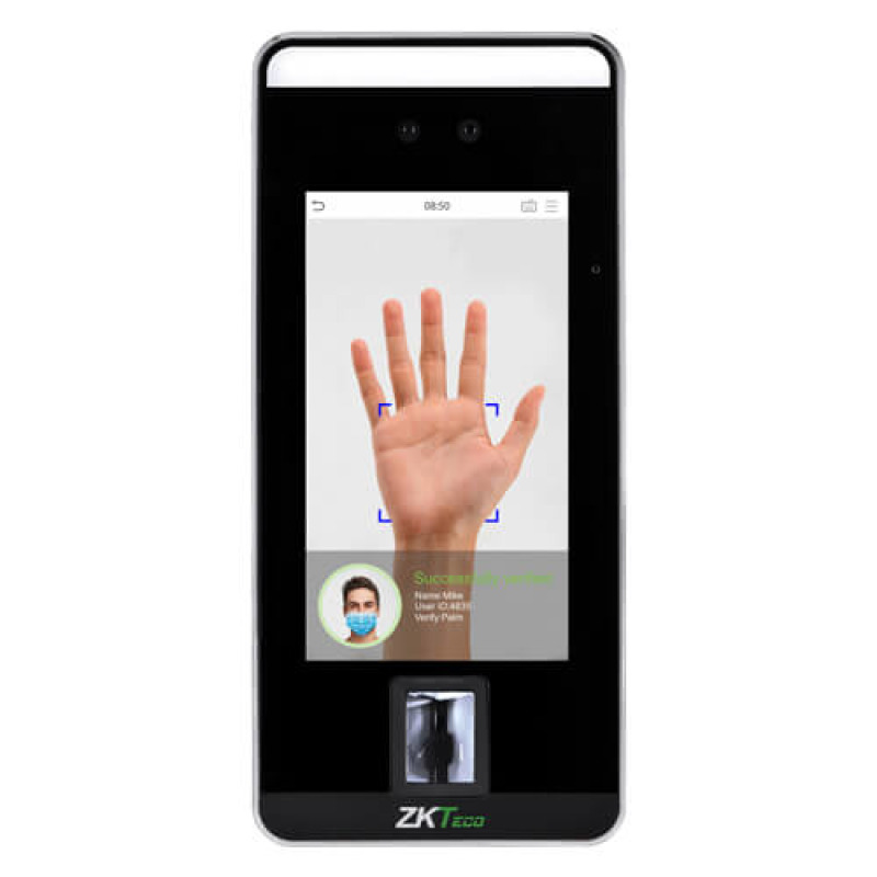 ZKTeco SPEEDFACE-V5L(P) lector de control de acceso Terminal de reconocimiento facial Negro, Gris