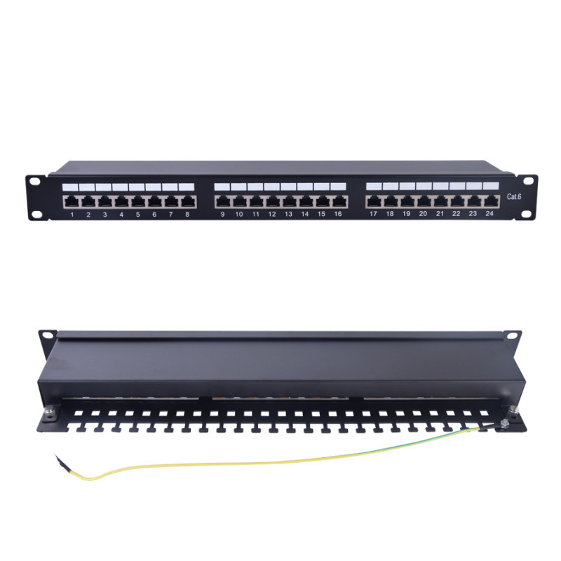 Panel de parcheo de impacto 110 Blindado STP de 24 puertos Cat6 19in image 5