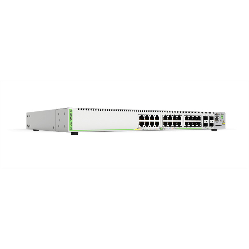Switch PoE Administrable CentreCOM GS970M Capa 3 de 24 Puertos 10/100/1000 Mbps 4 SFP Gigabit 370 W