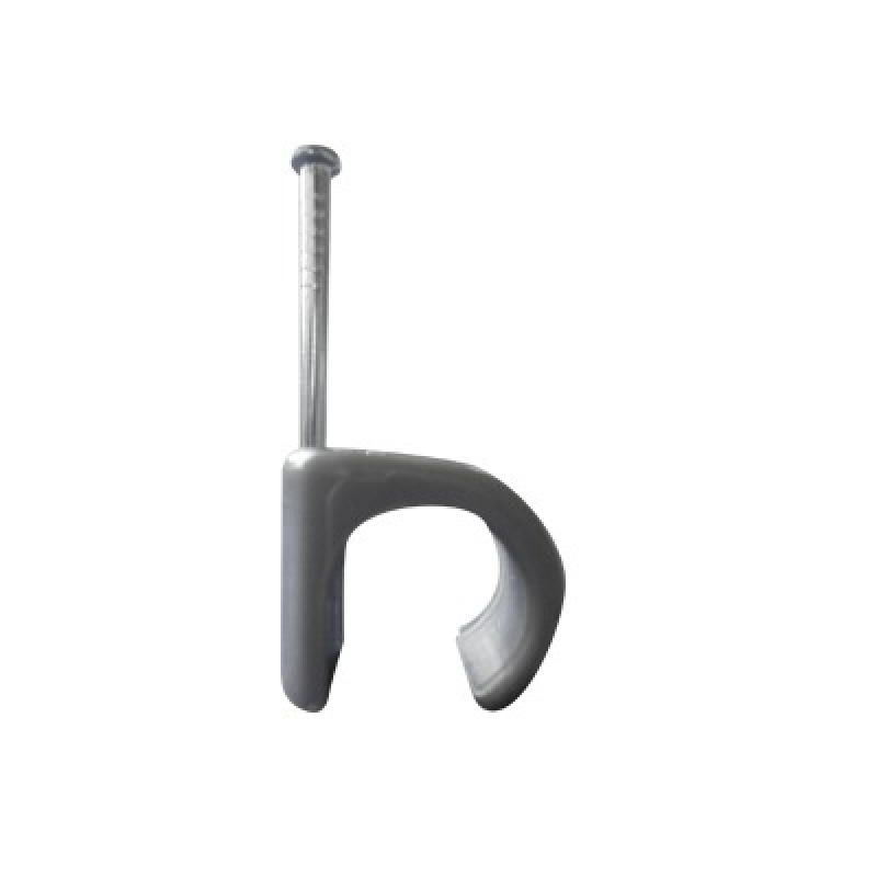 Grapa para cable redondo de 14mm color gris 100pzs 310500100