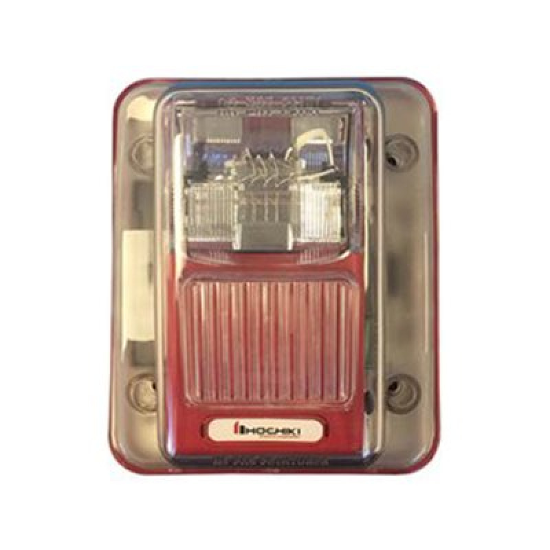 Sirena Estrobo Para Intemperie Montaje en Muro Color Rojo 050005860