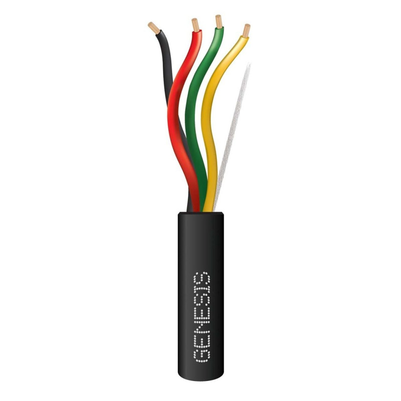 Bobina de Cable de 305m 4x14 AWG / Cable DIRECT BURIAL / Color Negro
