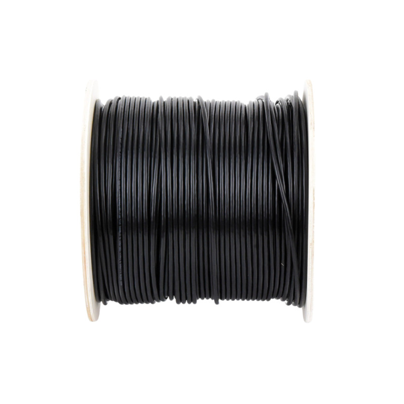 Bobina de cable de 305 m 1000 ft Cat5e Aleación de Cobre y Aluminio CCA color Negro Uso Intemperie Doble Forro image 5