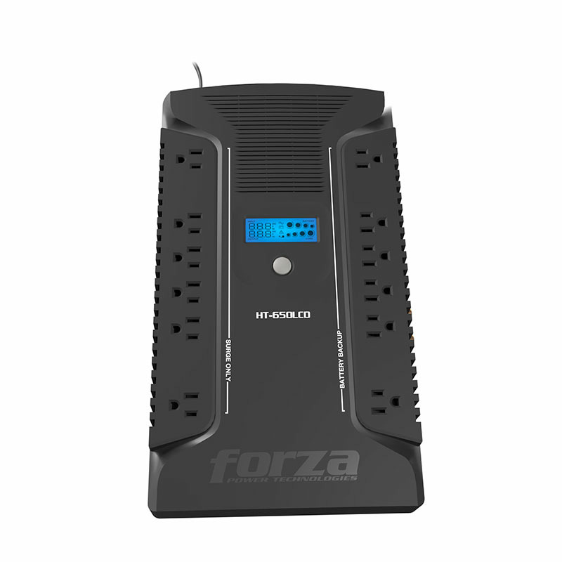 UPS INTERACTIVO FORZA HT-650LCD 650VA/390W, 12 SLDS, COAX, USB, SOBREMESA-120V image 2