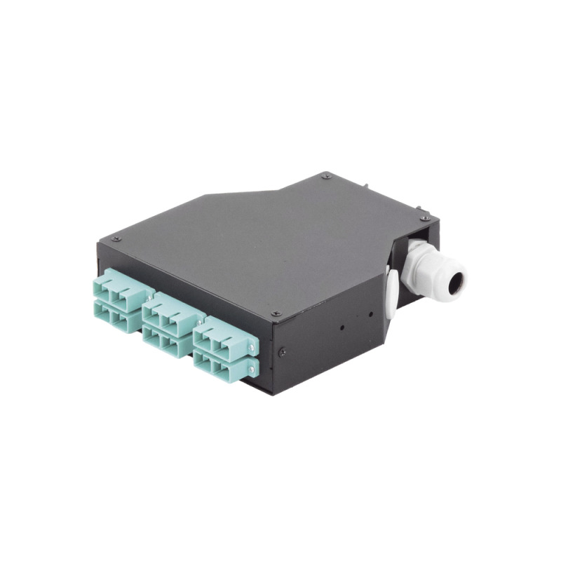 Distribuidor de Fibra Óptica para Riel Din 6 Acopladores SC/UPC Multimodo con Charola de Empalme image 4
