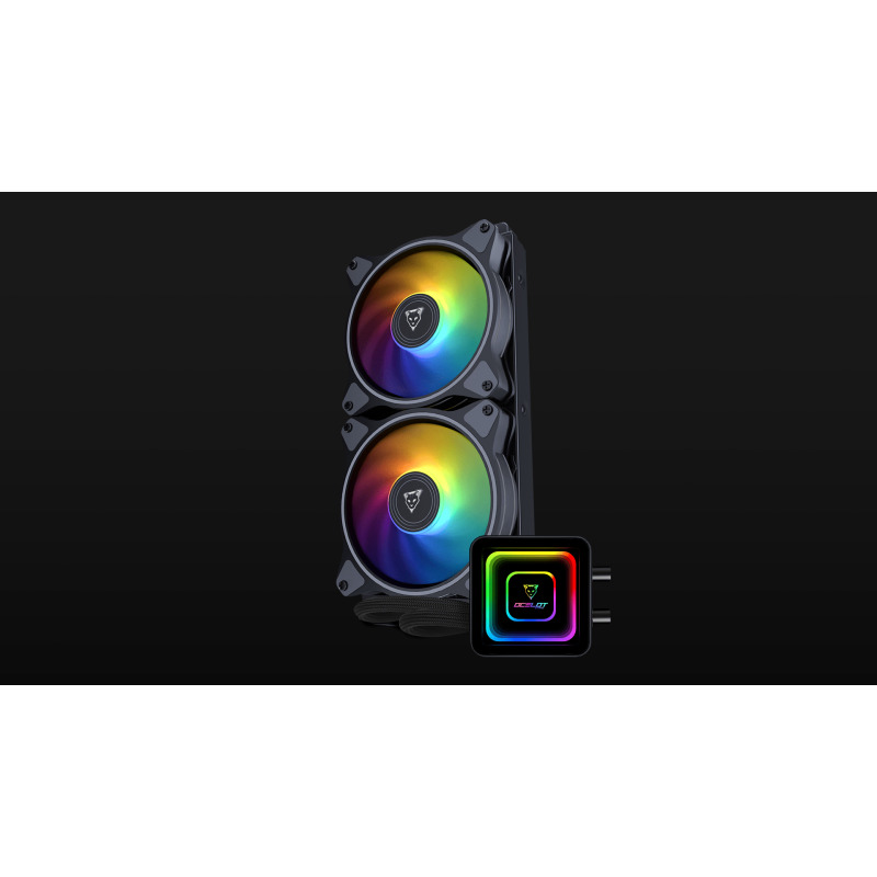 DISIPADOR DE ENFRIAMIENTO LIQUIDO OCELOT MODELO OEL240. 240MM AIO RGB INTEL SOCKET LGA/ 2011/1366/115X/775/1700 CPU AMD AM3/AM3/AM2/AM2/AM4 CPU APUS 696946 image 3