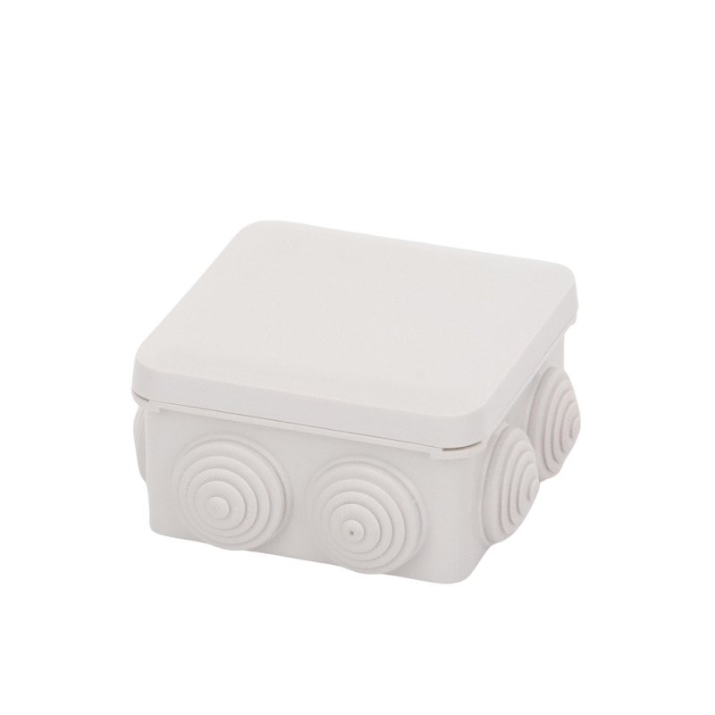 Caja DerivaciónConexión de Plástico 89 X 89 X 50 mm con 7 Glándulas de Goma Para Instalaciones Comerciales  Residenciales e Industriales Cerrado a Presión image 7