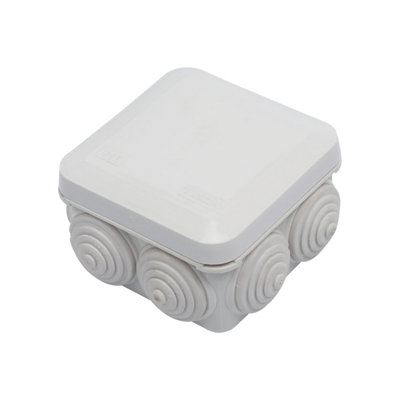 Caja DerivaciónConexión de Plástico 89 X 89 X 50 mm con 7 Glándulas de Goma Para Instalaciones Comerciales  Residenciales e Industriales Cerrado a Presión image 9
