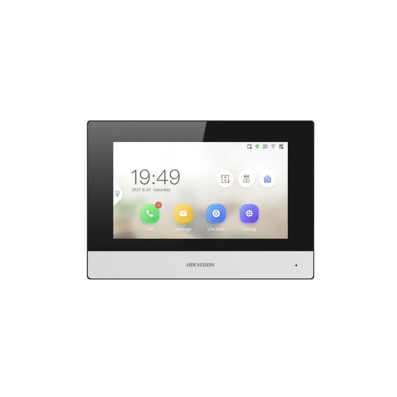 Monitor Hibrido IP WiFi Touch Screen 7 para Videoportero IP  / Vídeo en Vivo / PoE Estándar / Apertura Remota / Llamada Entre Monitores / Audio de dos vías / Policarbonato