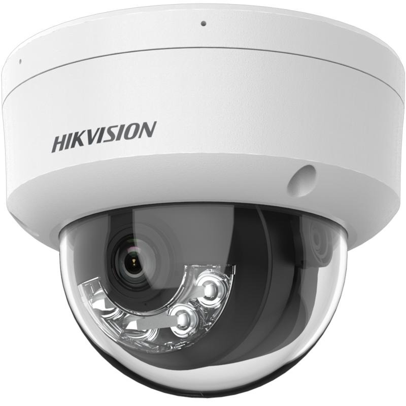 Domo IP 4 Megapixel / Lente 28 mm / Dual Light 30 mts IR  30 mts Luz Blanca / Micrófono Integrado / Antivandálico IK08 / ACUSENSE Lite / Exterior IP67 / H265 / PoE / ONVIF / Micro SD