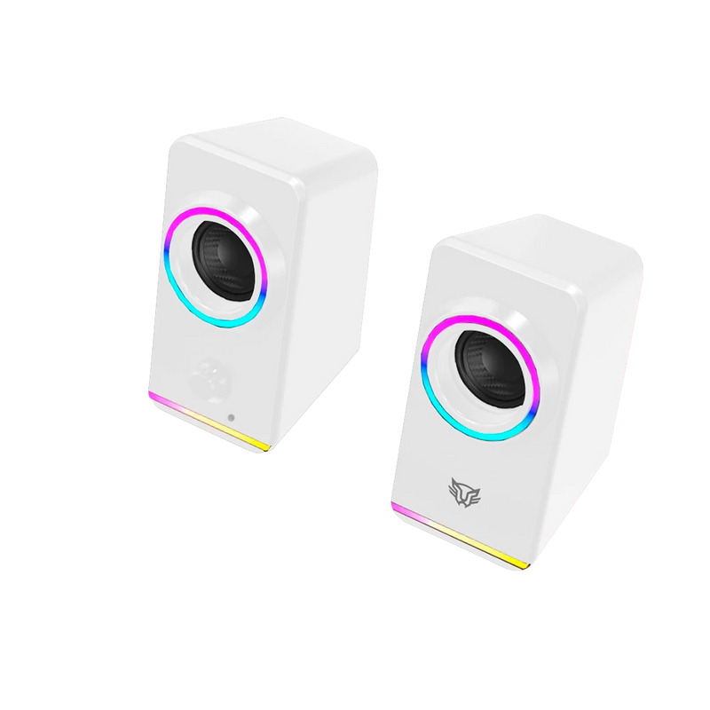 BOCINA GAMER BALAM RUSH GLIMM STYLEB G565 / ALAMBRICA USB / 3.5 MM / CONEXION BT - AUX / SONIDO ESTEREO / 10 W / ILUMINACION LED / BLANCO / BR-937009 image 4