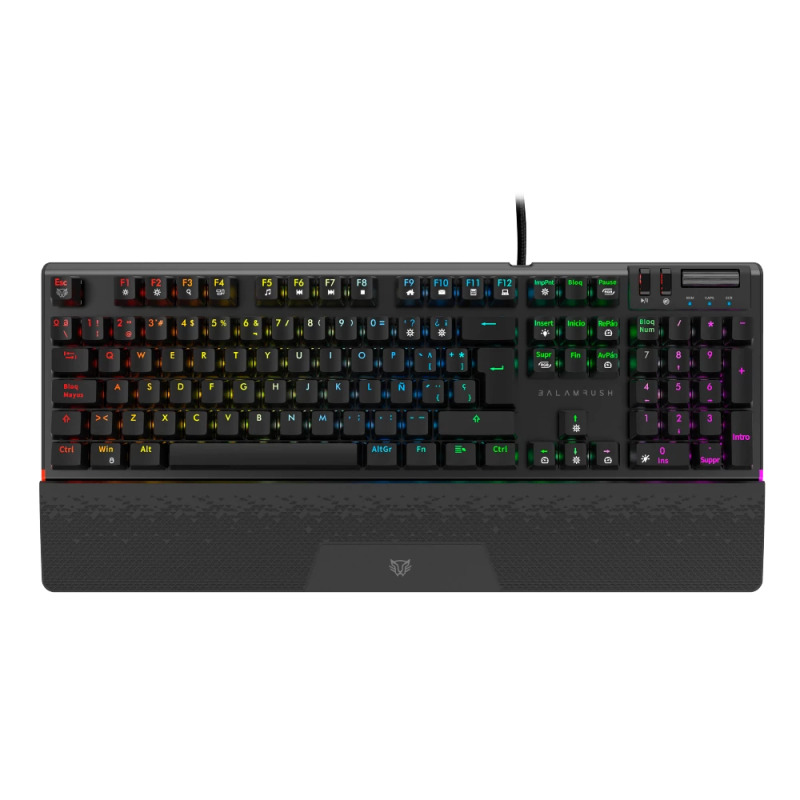 TECLADO GAMER BALAM RUSH DOMINATE EXPERT GK979 / MECANICO / ALAMBRICO / MULTIMEDIA / ILUMINACION RGB / ANTI-GHOSTING / 105 TECLAS/ ESPAÑOL / NEGRO / BR-936781