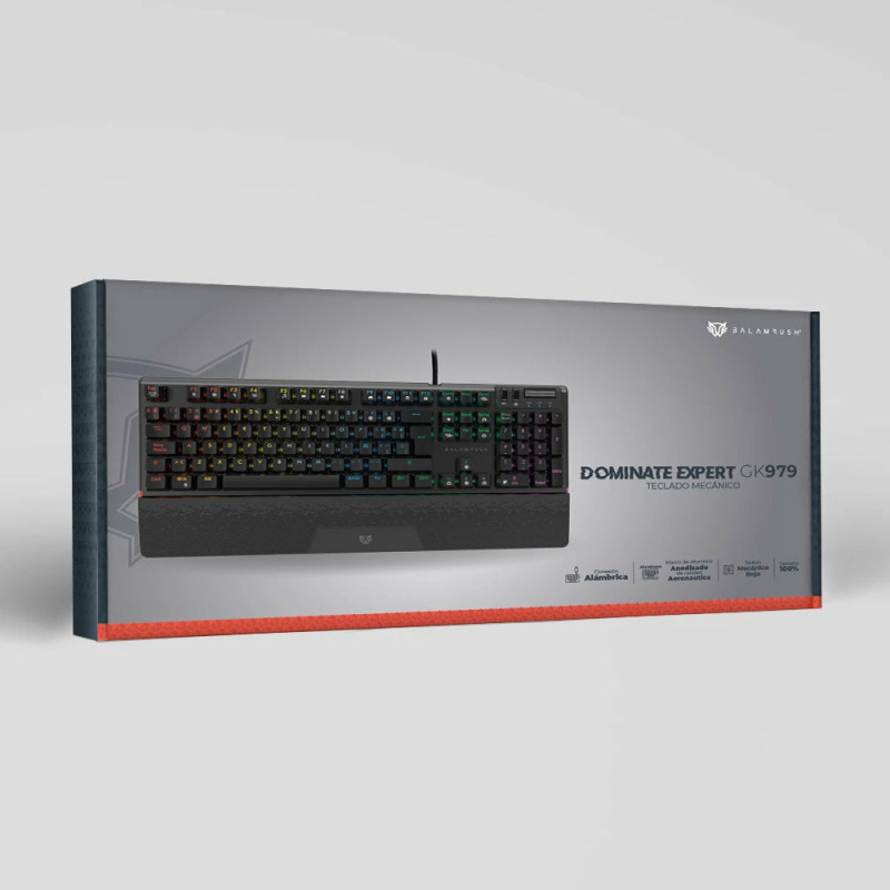 TECLADO GAMER BALAM RUSH DOMINATE EXPERT GK979 / MECANICO / ALAMBRICO / MULTIMEDIA / ILUMINACION RGB / ANTI-GHOSTING / 105 TECLAS/ ESPAÑOL / NEGRO / BR-936781 image 6