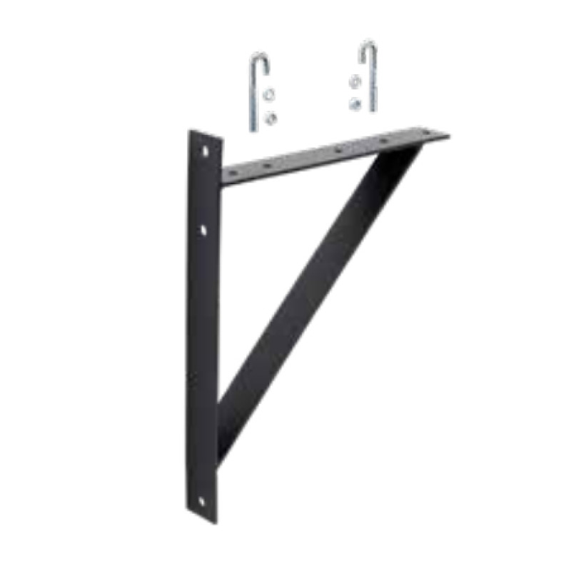 Kit de Soporte Triangular a Pared Para Escalerillas de 12 y 6 in de Ancho de Acero Color Negro