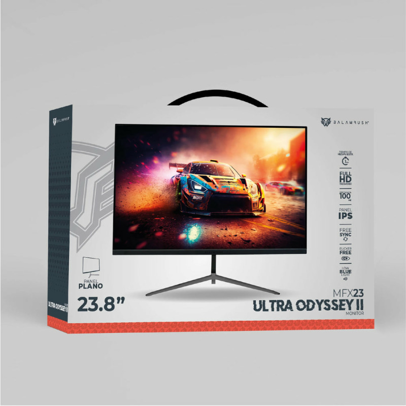 MONITOR GAMER BALAM RUSH ULTRA ODYSSEY II MFX23 / 23.8 PUL / PLANO / 100 HZ / FULL HD / 1 MS / HDMI + DP + AUDIO + DC / 5 BOTONES / FLICKER FREE / FREE SYNC / LOW BLUE LIGHT / NEGRO / BR-938358 image 6