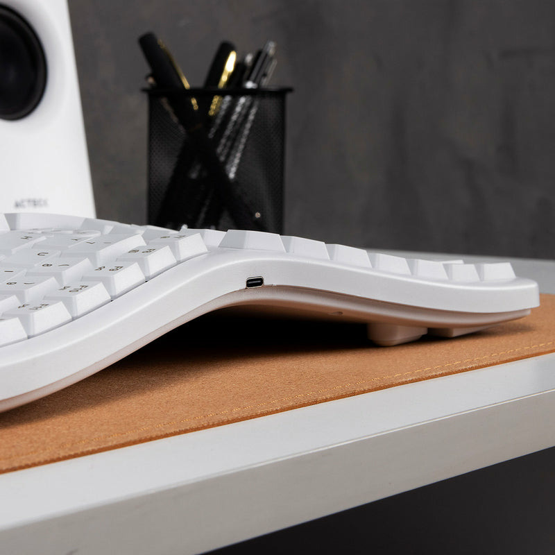 KIT ACTECK CREATOR VIRTUOS FITT MK770 / TECLADO Y MOUSE VERTICAL / INALAMBRICO / USB / MULTIMEDIA / 118 TECLAS / ESPAÑOL / RECARGABLE / 2400 DPI AJUSTABLE/ OPTICO / BLANCO / AC-936255 image 8