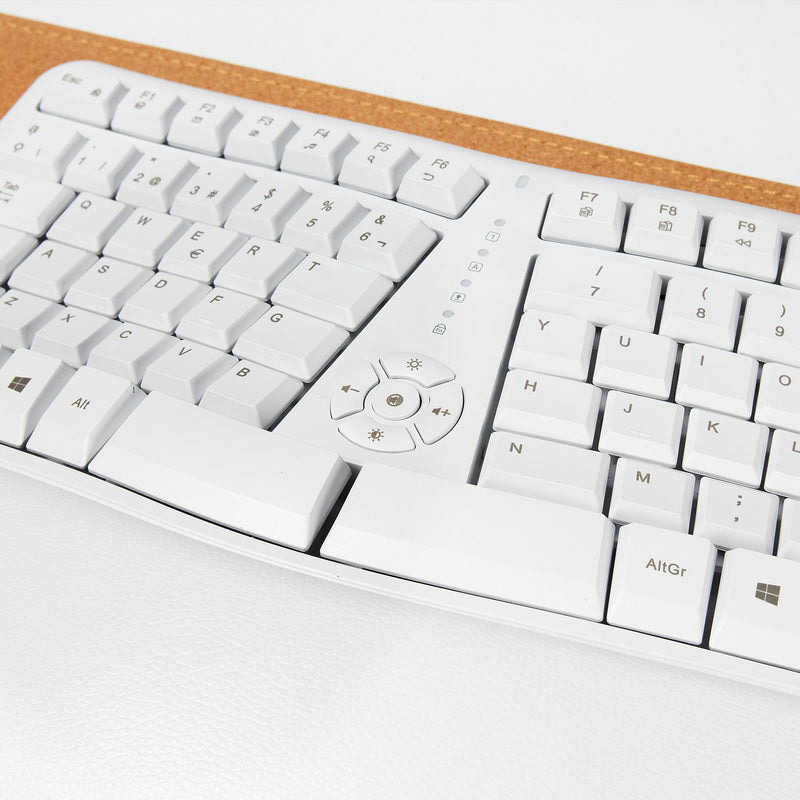 KIT ACTECK CREATOR VIRTUOS FITT MK770 / TECLADO Y MOUSE VERTICAL / INALAMBRICO / USB / MULTIMEDIA / 118 TECLAS / ESPAÑOL / RECARGABLE / 2400 DPI AJUSTABLE/ OPTICO / BLANCO / AC-936255 image 9