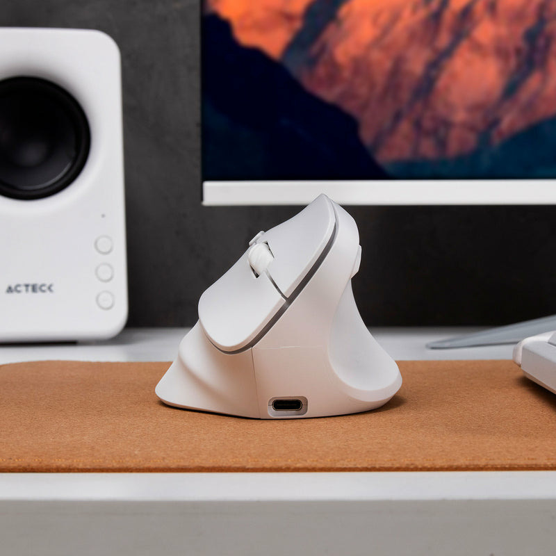 KIT ACTECK CREATOR VIRTUOS FITT MK770 / TECLADO Y MOUSE VERTICAL / INALAMBRICO / USB / MULTIMEDIA / 118 TECLAS / ESPAÑOL / RECARGABLE / 2400 DPI AJUSTABLE/ OPTICO / BLANCO / AC-936255 image 10