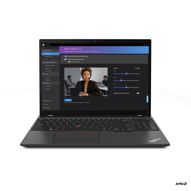LAPTOP LENOVO THINK T16 GEN 2| AMD RYZEN 7 PRO 7840U 3.3GHZ A 5.1GHZ IA 10 TOPS| 32GB SOLDERED LPDDR5X-6400| 1TB SSD M.2 2280|16 WUXGA| NON-BACKLIST,SPANISH| RJ-45|FINGERPRINT|WIN 11 PRO| 3Y PREMIER image 2