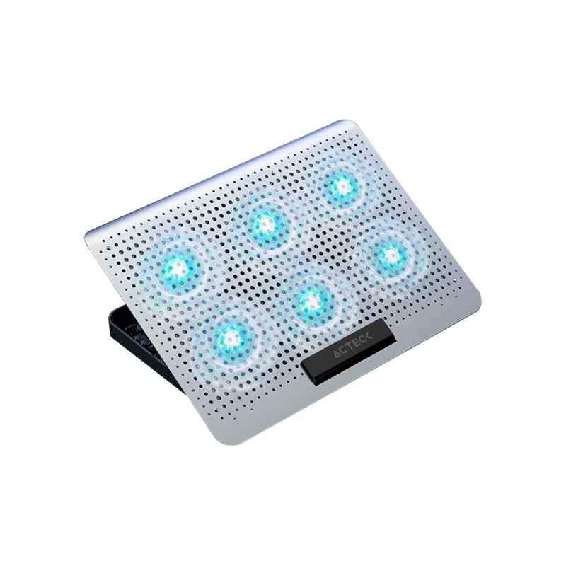 BASE ENFRIADORA ACTECK FROOST MAX B480 / 2 PUERTOS USB / 16 PULGADAS / 7 NIVELES / 6 VENTILADORES 10 W RMS / ALUMINIO / ANTIDERRAPANTE / BLANCO / AC-936163 image 3
