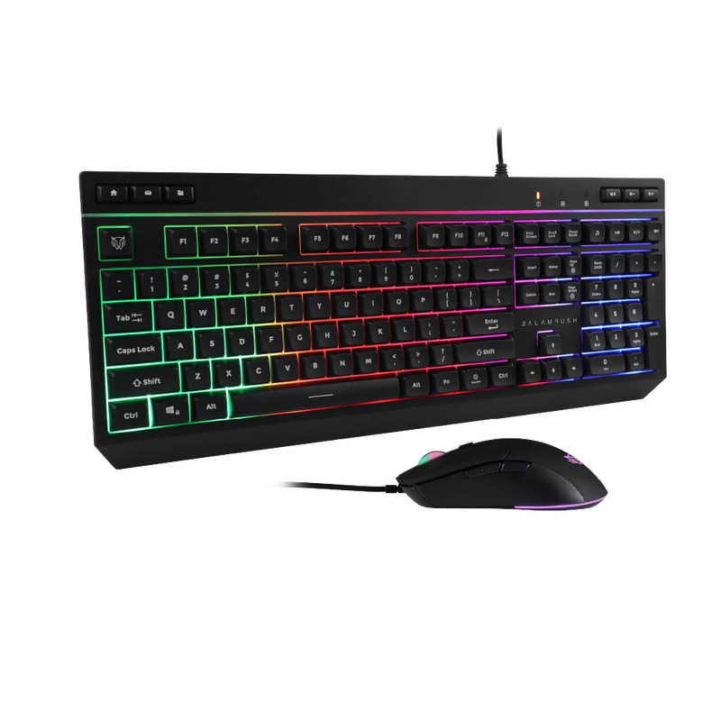 KIT GAMER BALAM RUSH SQUAD MASTER PLUS KTM555 / TECLADO Y MOUSE / ALAMBRICO MULTIMEDIA / ERGONOMICO / WIN -MAC -IOS -ANDROID / RETROILUMINADO / 115 TECLAS / 7200 DPI / 6 BOTONES SCROLL / BR-936286