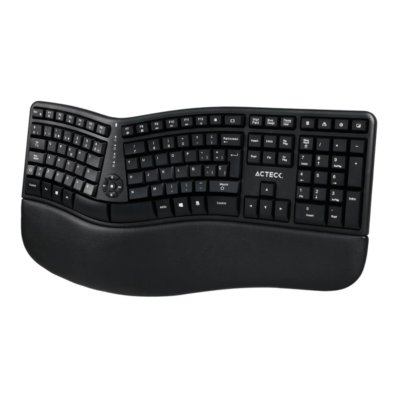 KIT ACTECK CREATOR VIRTUOS FITT MK770 / TECLADO Y MOUSE VERTICAL / INALAMBRICO / RECEPTOR USB / RECARGABLE / 118 TECLAS / ESPAÑOL / MULTIMEDIA / OPTICO / 2400 DPI AJUSTABLE / NEGRO / AC-936248 image 4