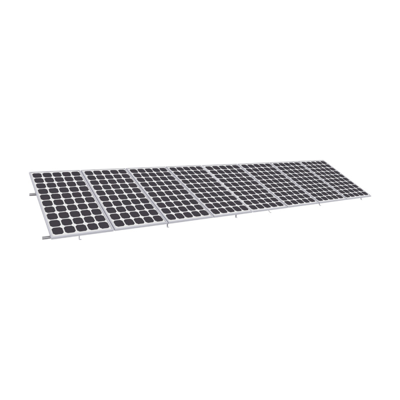 Montaje para Panel Solar Riel 8 de 5400mm para Módulos de 550 a 660w con Espesor de 35mm Velocidad de Viento Máx 136km/h 20 a 45