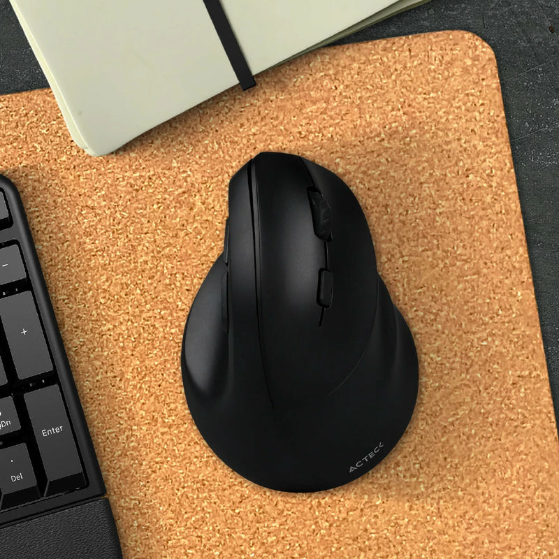 MOUSE ACTECK VIRTUOS FITT MI520 / ERGONOMICO / VERTICAL / INALAMBRICO / DUAL BLUETOOTH ADAPTADOR USB / 2400 DPI / RECARGABLE / NEGRO / AC-936224 image 6