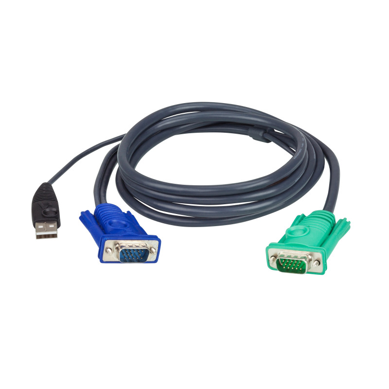 Cable KVM | USB con SPHD | 3 en 1 | De 18 m