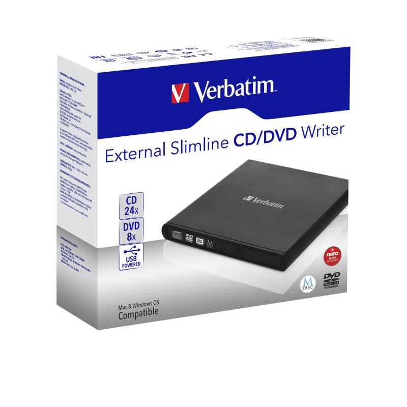 UNIDAD DVD-RW EXTERNO VERBATIM SLIMLINE CD/DVD image 5