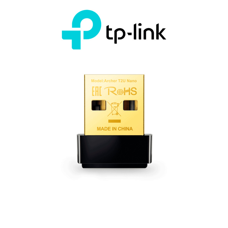 TP-LINK Archer T2U Nano - Mini Adaptador USB inalámbrico doble banda AC 600 Mbps, antena onmidireccional.
