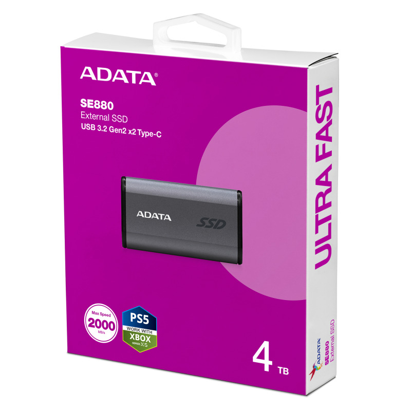 SSD externo ADATA 4TB SE880 USB C 3.2 gris AELI-SE880-4TCGY image 13