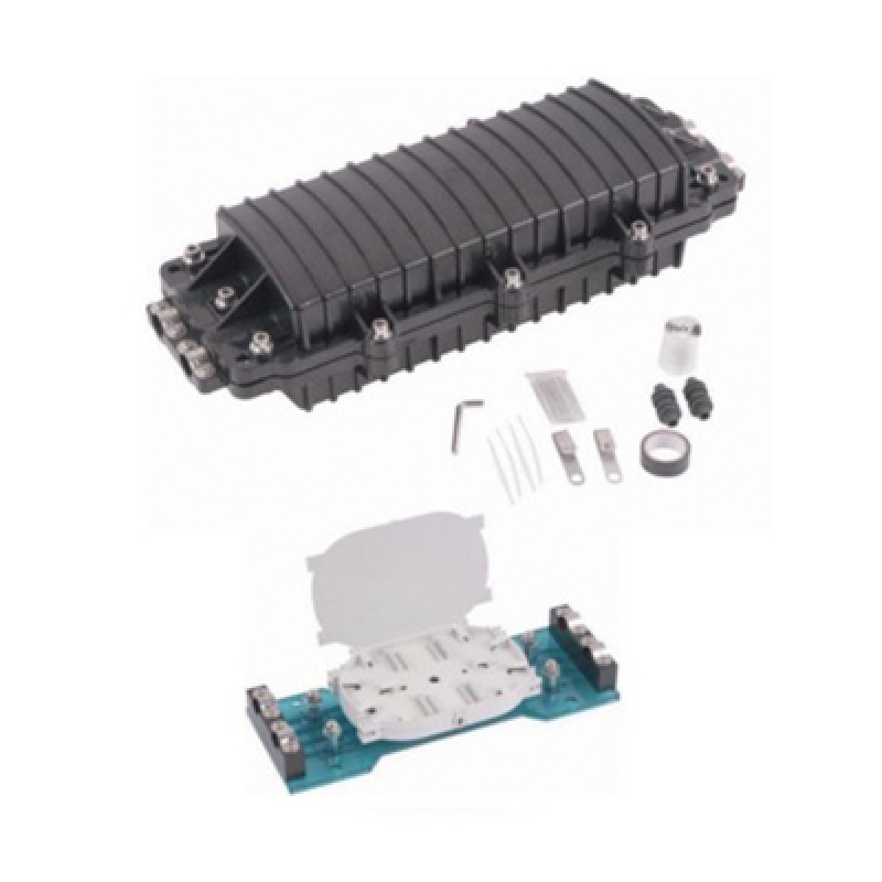 Caja de Distribución de Fibra Óptica Horizontal hasta 96 empalmes Exterior IP68 2 puertos de entrada y salida image 3