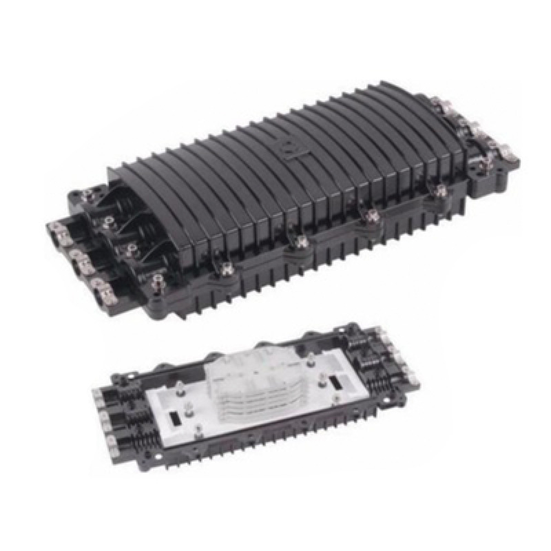 Caja de Distribución de Fibra Óptica Horizontal hasta 96 empalmes Exterior IP68 3 Puertos de entrada y Salida image 3