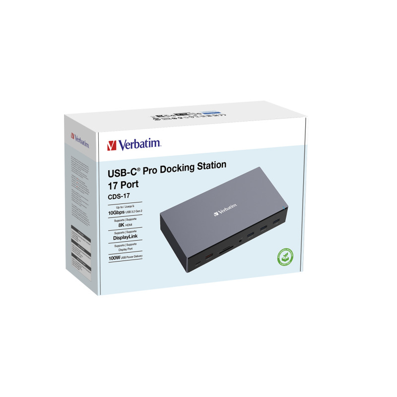 Docking Station Verbatim estacion de acoplamiento USB-C Pro 17 en 1 image 3