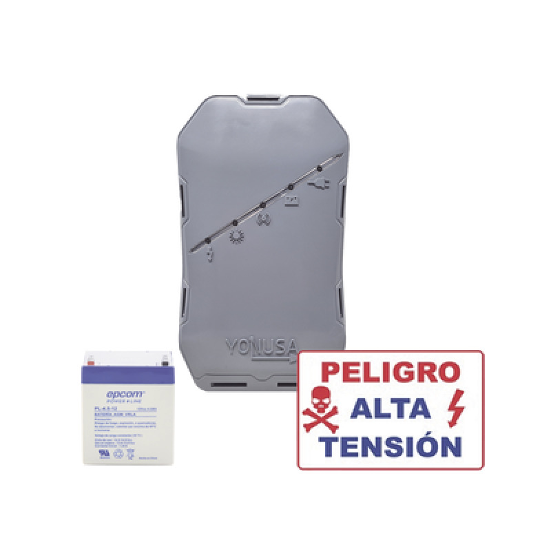 KIT deEnergizador 12000Volts  5 Joules / 500 Mts Lineales de Protección / Cercas Electrificadas / Llavero Incluido