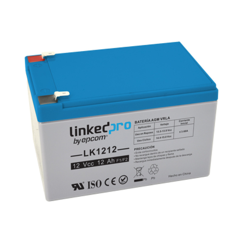 Batería 12 Vcc / 12 Ah / UL / Tecnología AGMVRLA / Vida útil promedio de 5 años / Para uso en equipo electrónico Alarmas de Intrusión / Incendio/ Control de acceso / Video Vigilancia / Terminales F1  Incluye ad image 2