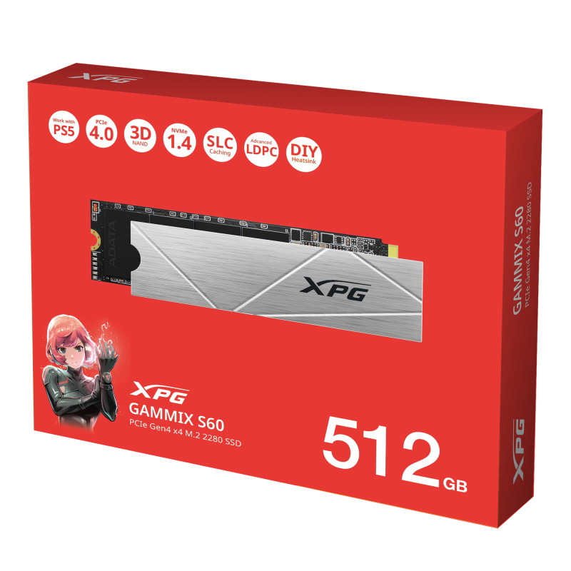 UNIDAD DE ESTADO SOLIDO SSD INTERNO XPG GAMMIX 512GB S60 M.2 2280 NVME PCIE GEN 4X4 LECT.4700 ESCRIT. 1700 MBS 3DNAND PC LAPTOP MINIPC CON DISIPADOR GAMER (AGAMMIXS60-512G-CS) image 9