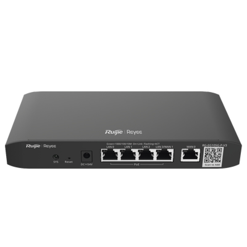 Router Balanceador con Función SDWAN 3 puertos LAN gigabit 1 Puerto WAN gigabit y 1 puerto LAN/WAN gigabit configurable hasta 100 clientes con desempeño de 600 Mbps asimétricos