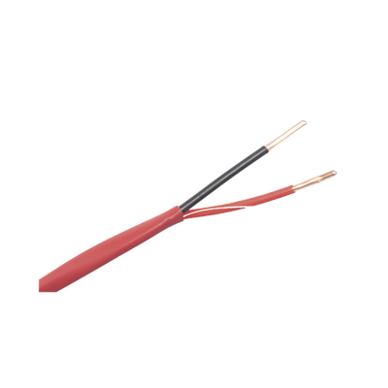 Alambre de Alarma contra Incendios  Bobina de 305 Metros 2 x 18 AWG Rojo Tipo FPLR UL FT4 Ideal para Sistemas de Detección y Evacuación de Incendios
