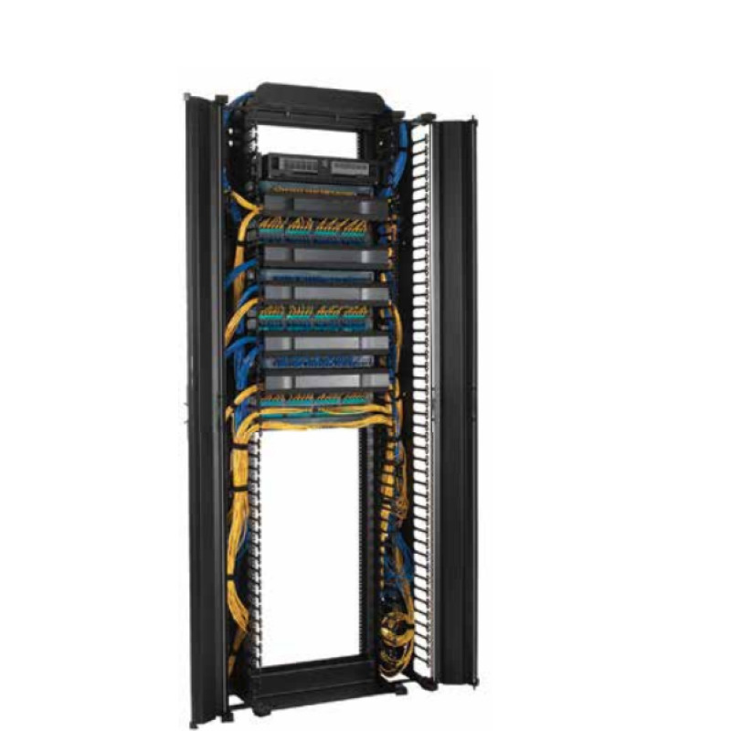 Organizador de Cables Horizontal CableTek Sencillo Solo Frontal Para Rack de 19in 2UR