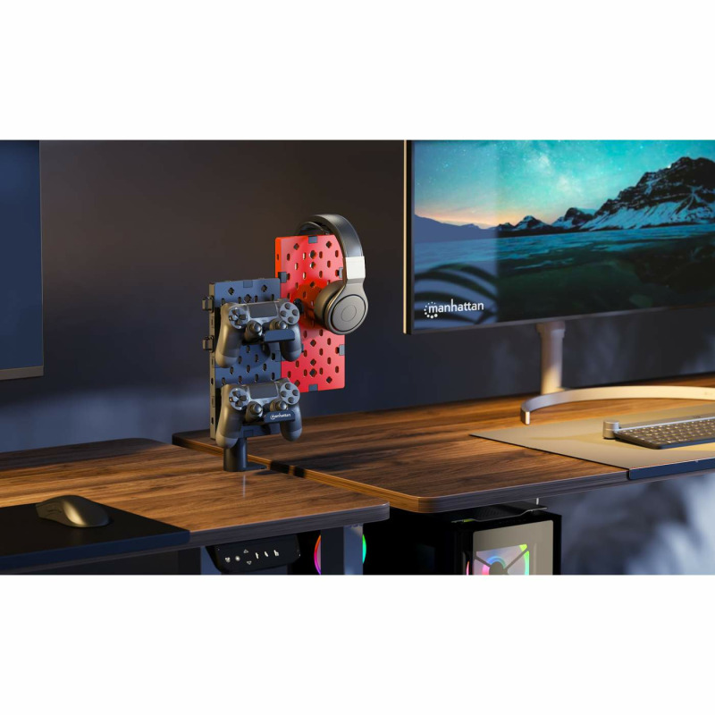 SOPORTE DE ESCRITORIO MANHATTAN, 462518 ,CON TABLERO ORGANIZADOR PERFORADO Y PORTA ACCESORIOS   image 10