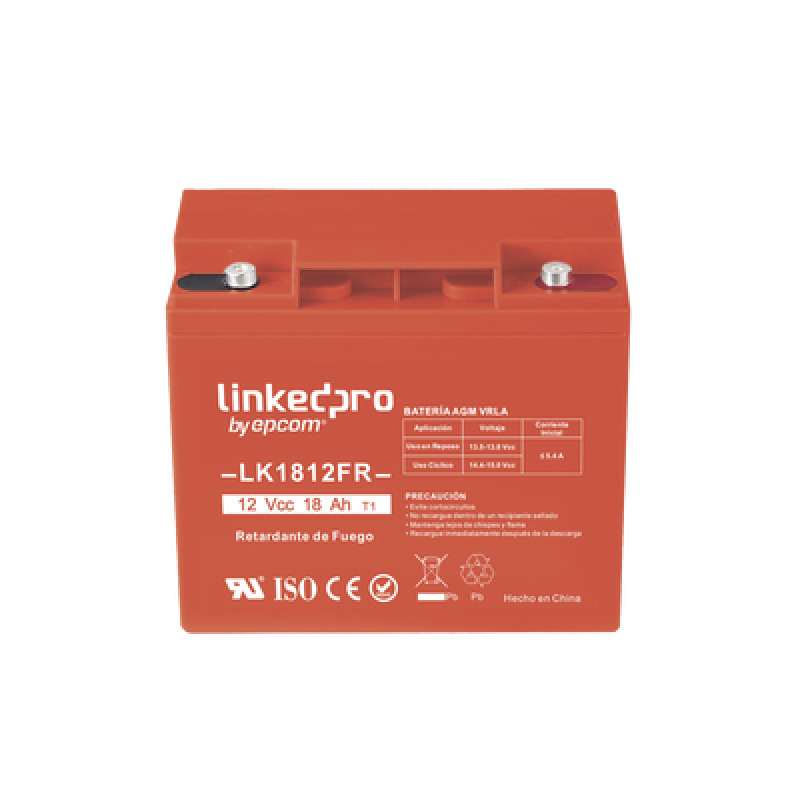 Batería 12 V / 18 Ah / UL / Tecnología AGMVRLA / Vida útil promedio de 5 años / Retardante a la Flama / Para uso en equipo electrónico Alarmas de Intrusión / Incendio/ Control de acceso / Video Vigilancia / Term image 3