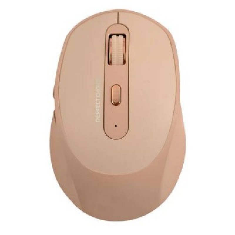 MOUSE INALAMBRICO 1600 DPI OPTICO RECARGABLE ERGONOMICO SILENCIOSO PERFECT CHOICE CLIX - CAQUI image 2