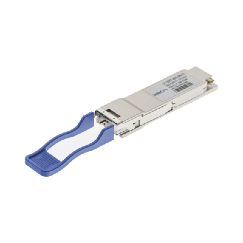 Transceptor Óptico QSFP MiniGbic / Monomodo 1310 nm / 40 Gbps / 40GBASELR4 / Conectores LC/UPC Dúplex / DDM / Hasta 10 km
