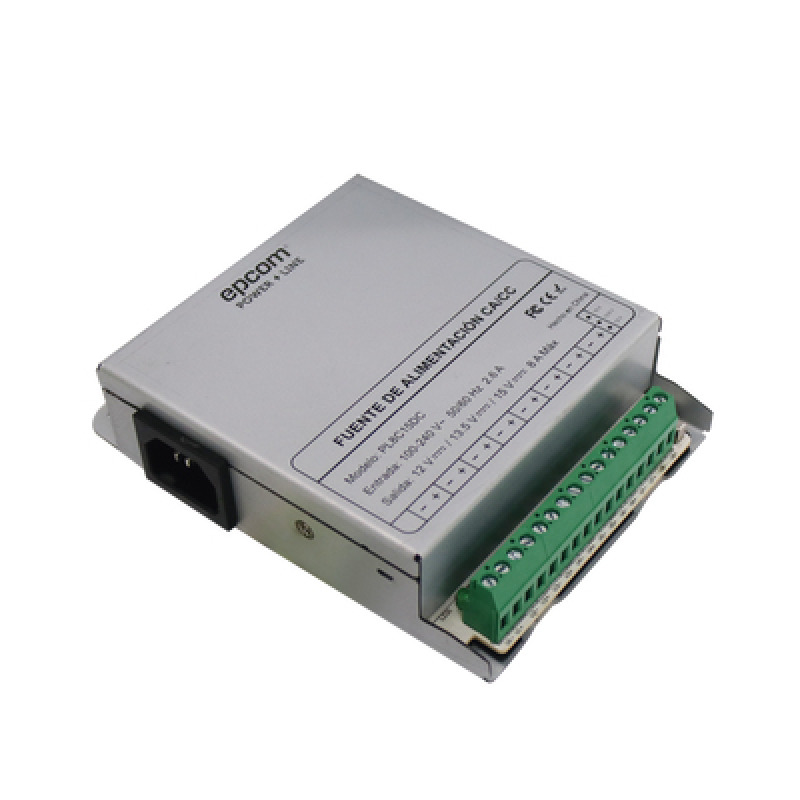 Fuente de Poder Metálica / Para 8 Cámaras / Ajustables a 12 o 135 o 15 Vcc / 8 Amperes / Instalación en Pared image 4