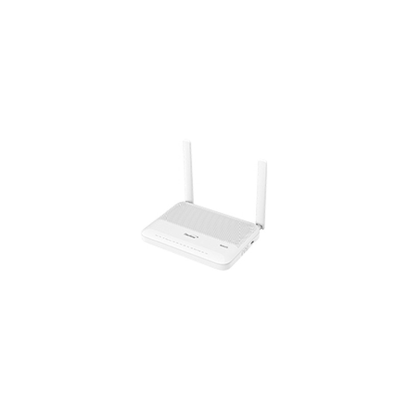 ONU GPON WiFi 6 Doble Banda 24/5 GHz  con 4 puertos Gigabit Ethernet  2 POTS  1 USB  1 CATV RF conector SC/APC