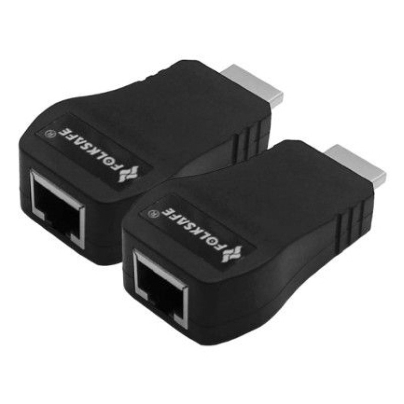 FOLKSAFE FS-HDP2000 extensor de audio/video Transmisor y receptor AV Negro
