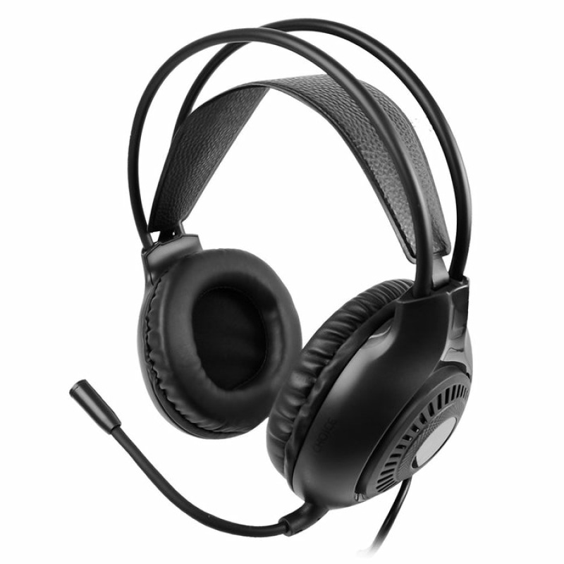 AUDIFONOS DIADEMA ALAMBRICOS CON MICROFONO FLEXIBLE PARA STREAMING 3.5MM TRRS PERFECT CHOICE STREAM PRO - NEGRO